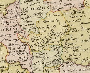 History of Hertfordshire | Map and description for the county